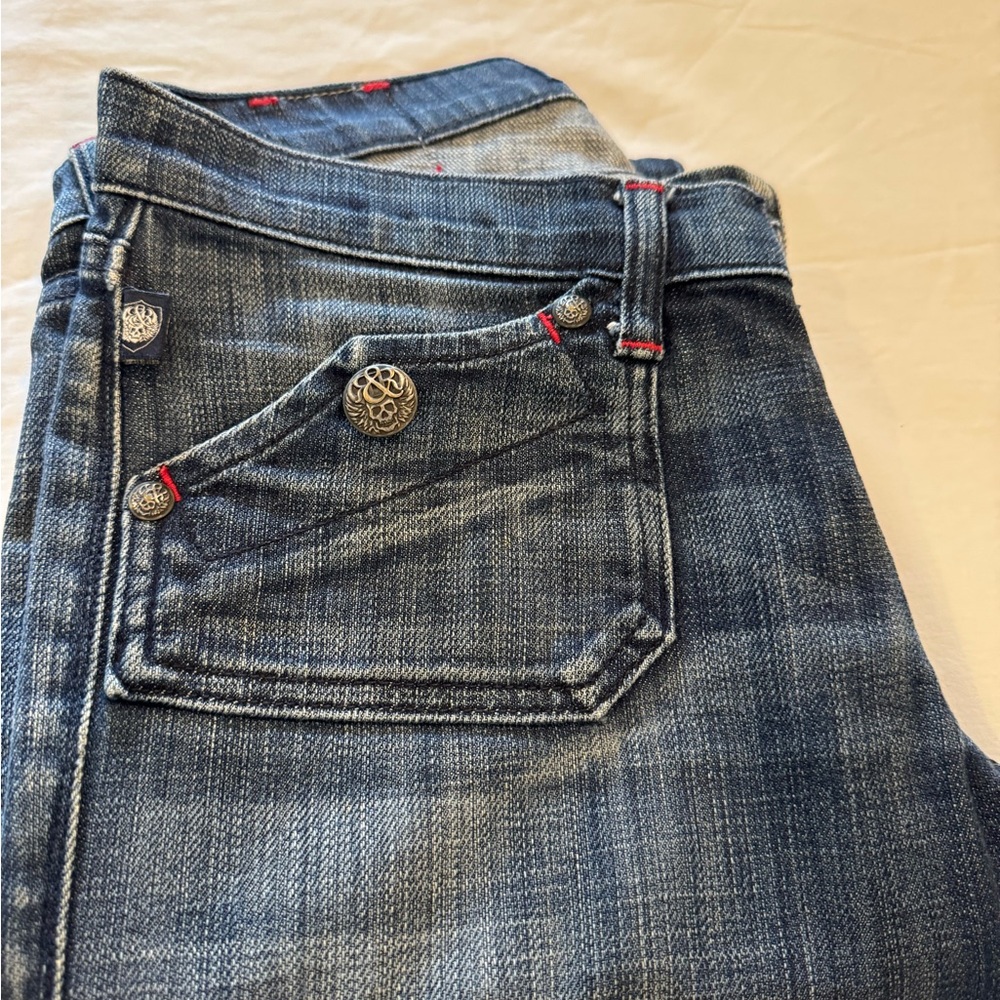 Women’s Rock & Republic Blue Jeans with Red Stitching Size 25